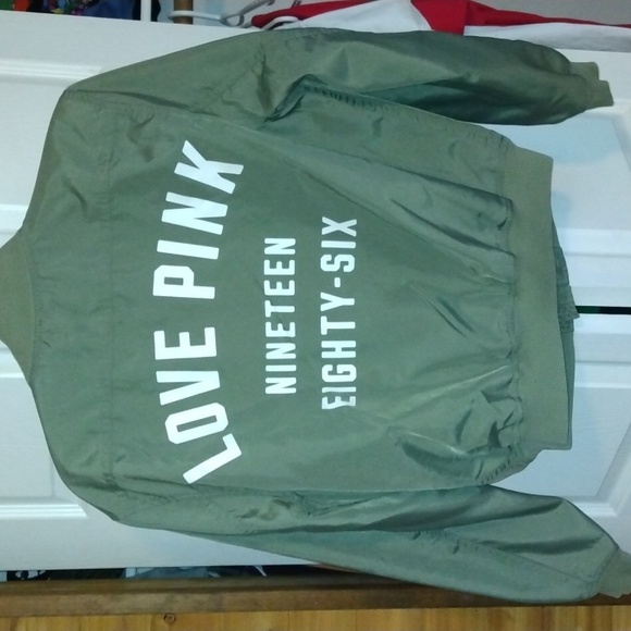Pink Victoria Secret windbreaker green jacket size XS - Picture 10 of 17